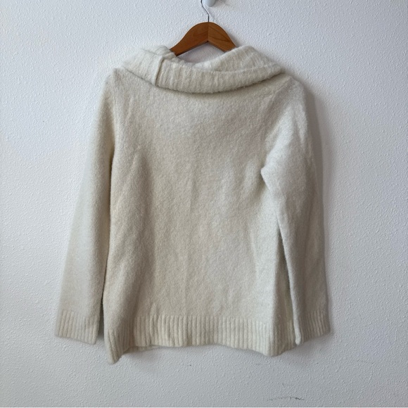 Anthropologie Soft Cream Cowl Neck Sweater - Picture 4 of 11